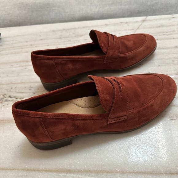 Clarks Shoes - Brown Clarks Suede Loafers